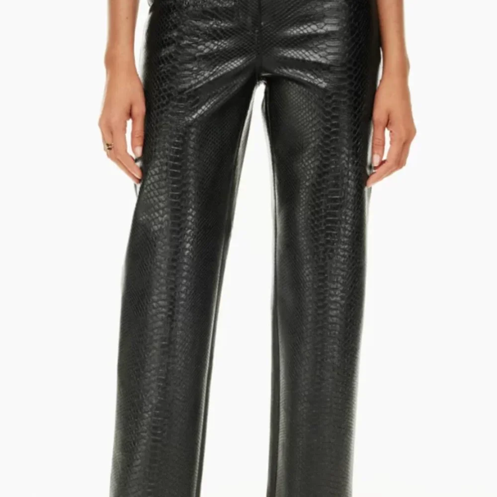 ARITZIA, High Waisted Vegan Leather Python Pants, The Melina Pants, Wilfred - Picture 2 of 7